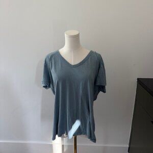 Light blue v neck shirt